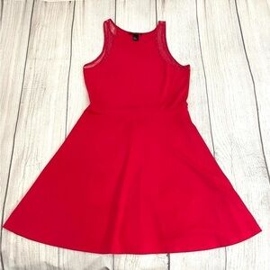 H&M Women’s Fit & Flare Deep Pink Casual Dress Size Medium